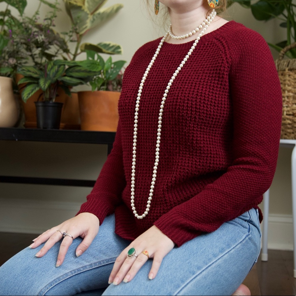 Burgundy sweater